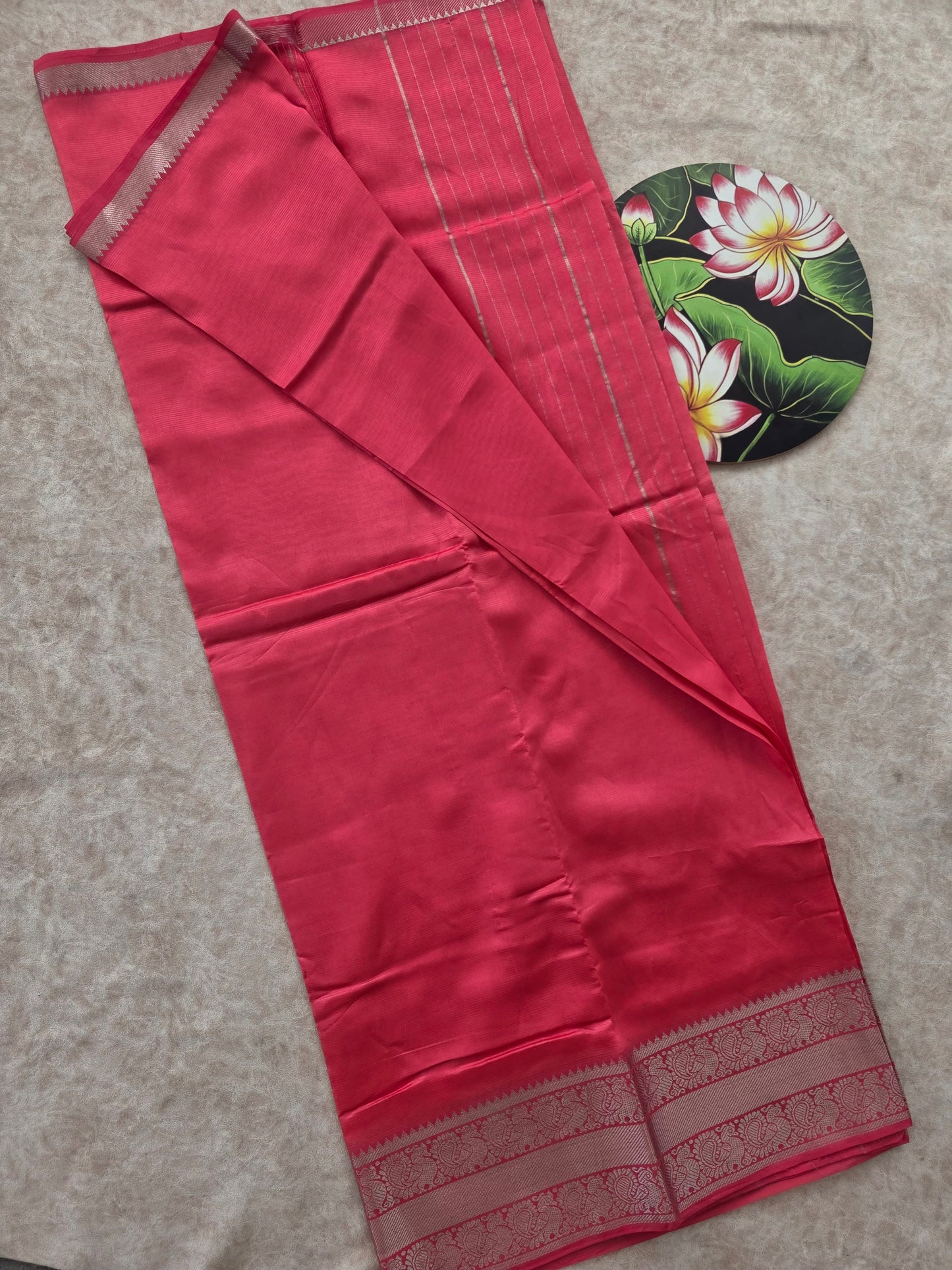 Premium semi mangalagiri pattu saree - MS17