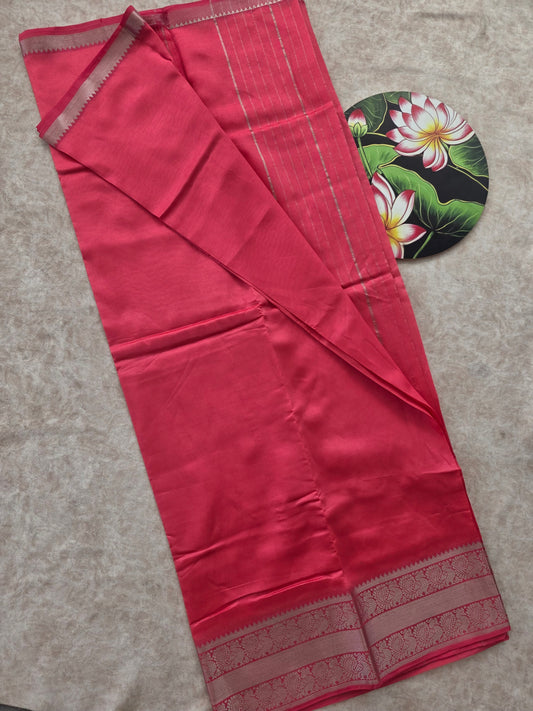 Premium semi mangalagiri pattu saree - MS17