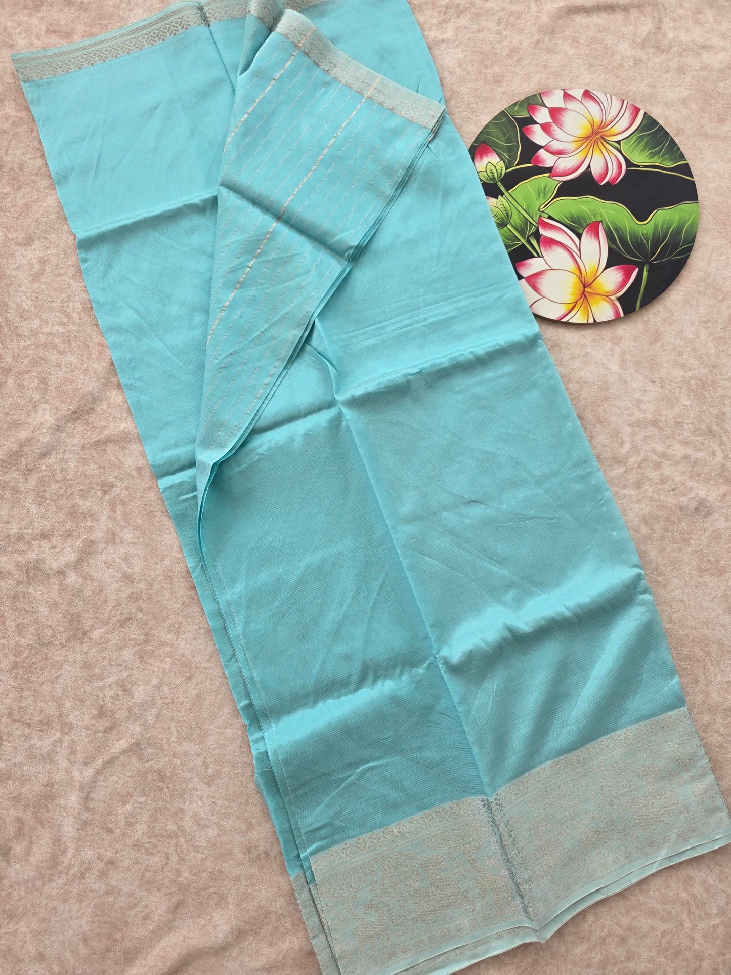 Premium semi mangalagiri pattu saree - MS12