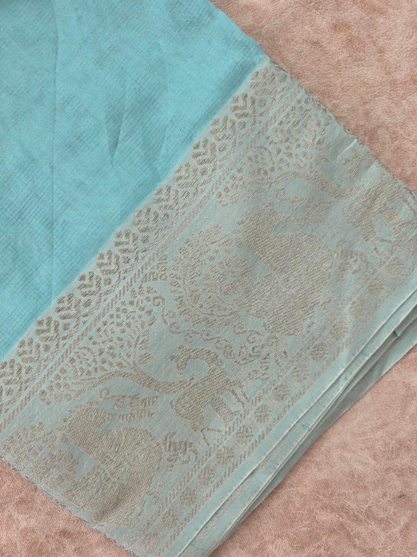Premium semi mangalagiri pattu saree - MS12