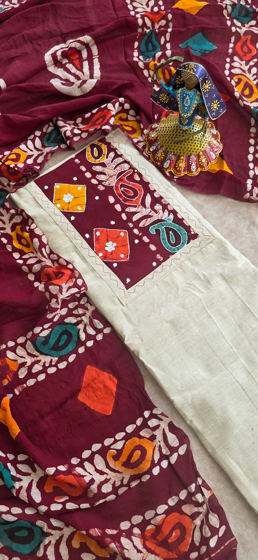 Batik silk cotton set - KB22