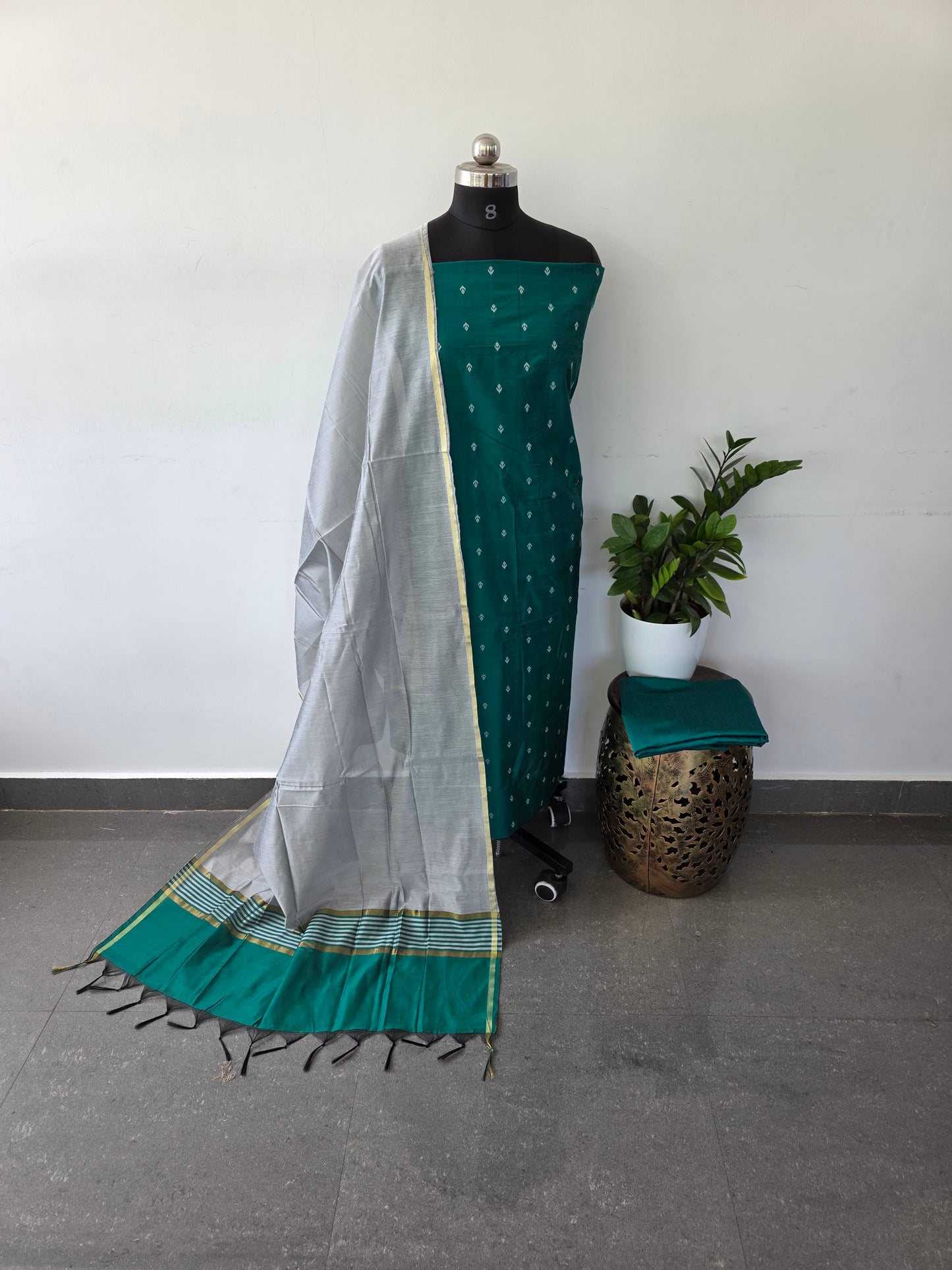 Soft silky set - teal green