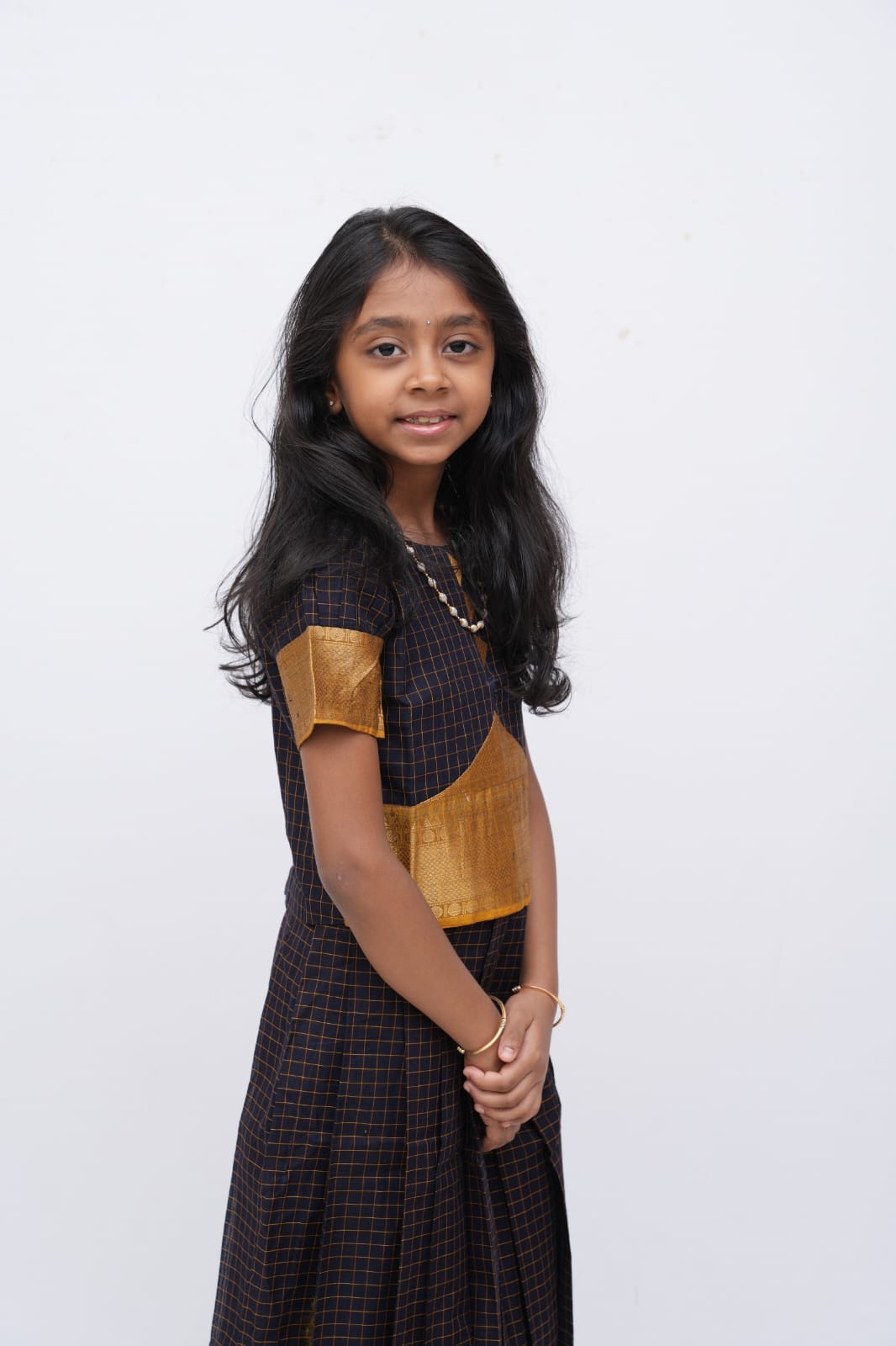 Chettinadu checked Cotton Pavadai Set - C4