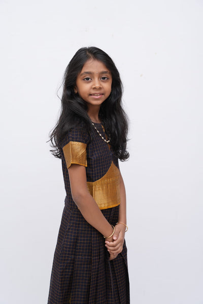 Chettinadu checked Cotton Pavadai Set - C4