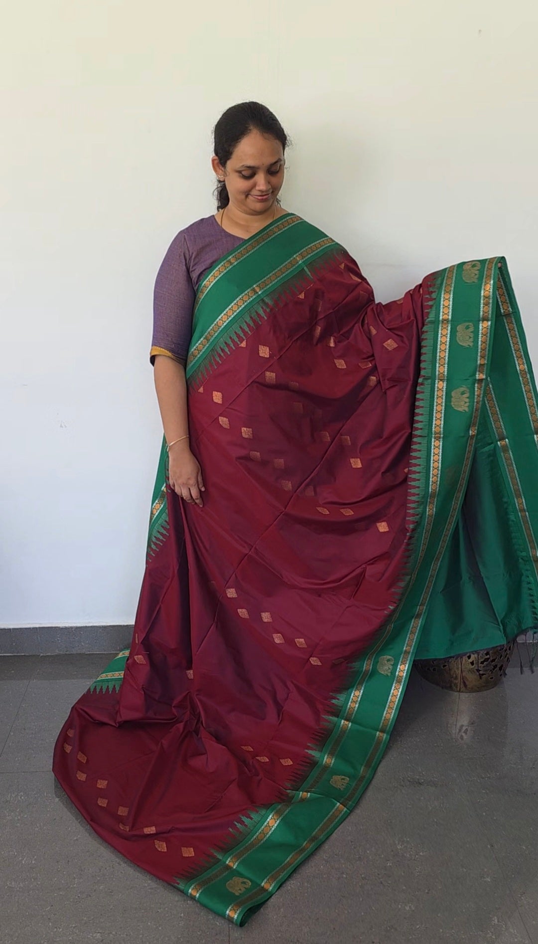 Gadwal semi soft silk saree - GS88