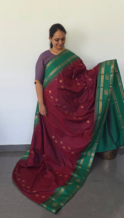 Gadwal semi soft silk saree - GS88