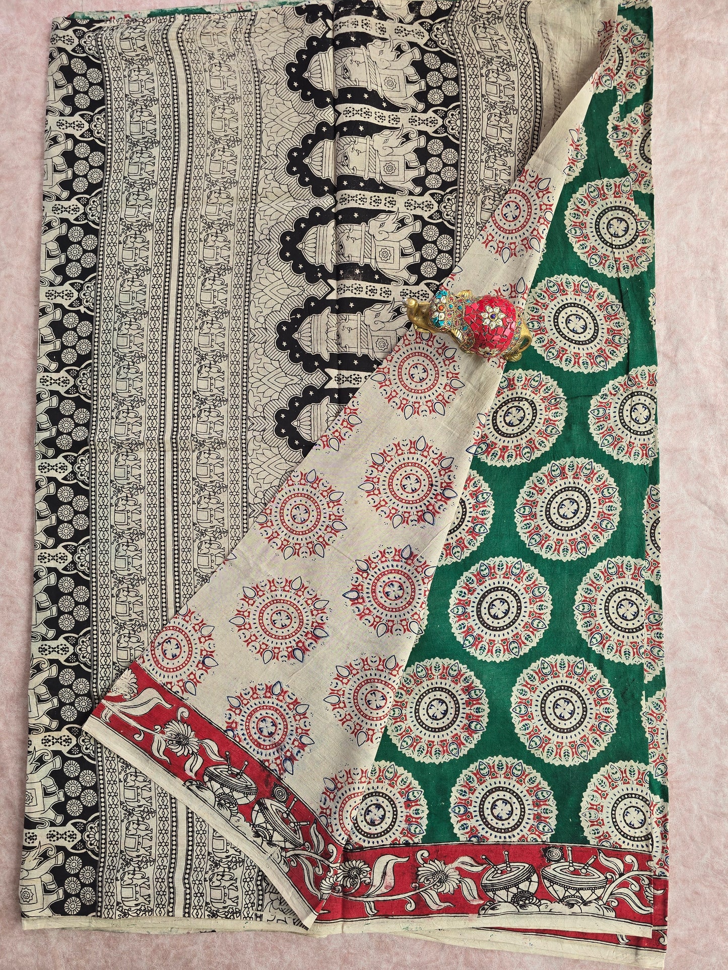 Authentic pure kalamkari cotton saree - HZ16