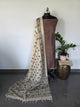 Bhagalpuri Cotton khadi set with Madhubani silk shawl- BA171