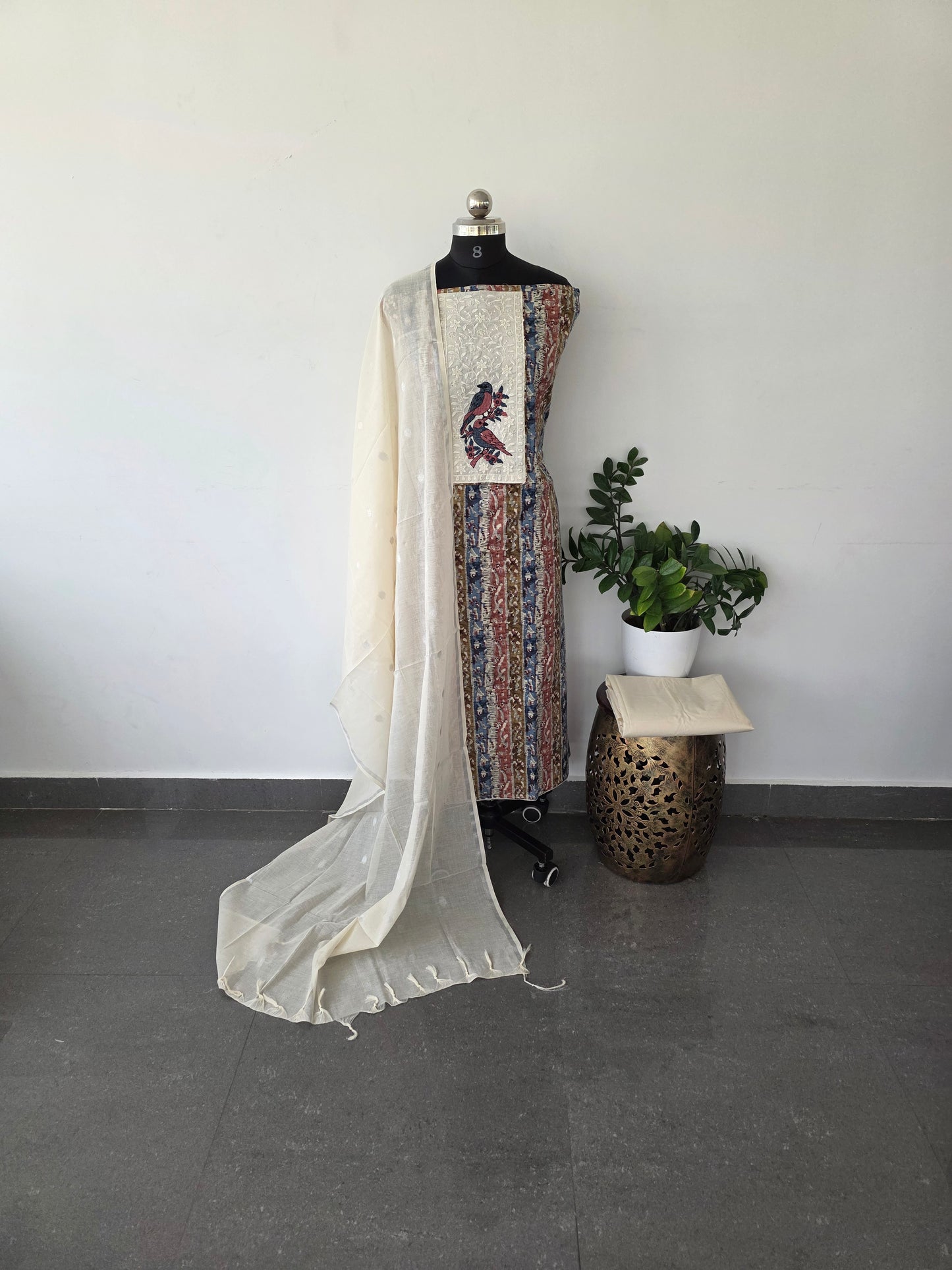 Pure cotton set with embroidery work- POS