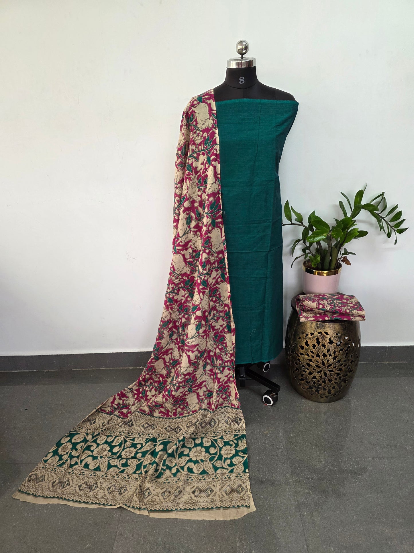 Authentic pure kalamkari cotton set - AK197