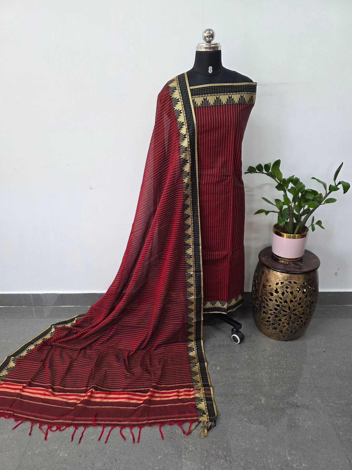Mercerised stripes narayanapet salwar set (4.5 meters)-NA714