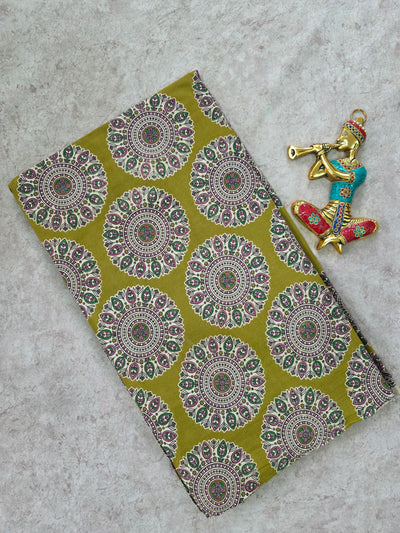 Pure kalamkari cotton running material - DK121
