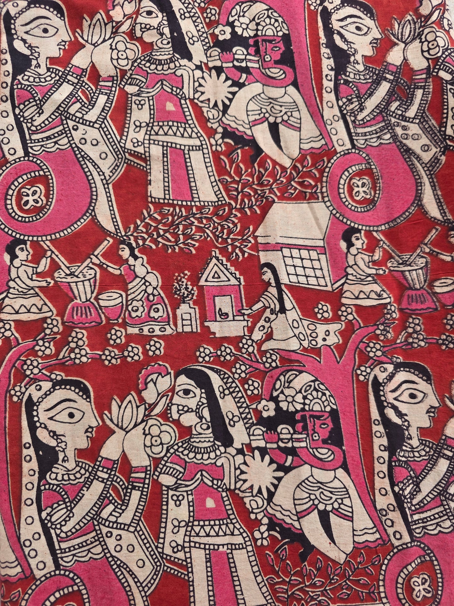 Pure kalamkari cotton running material (1 meter) - KM41