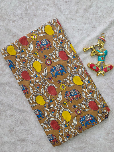 Pure kalamkari cotton running material - DK123