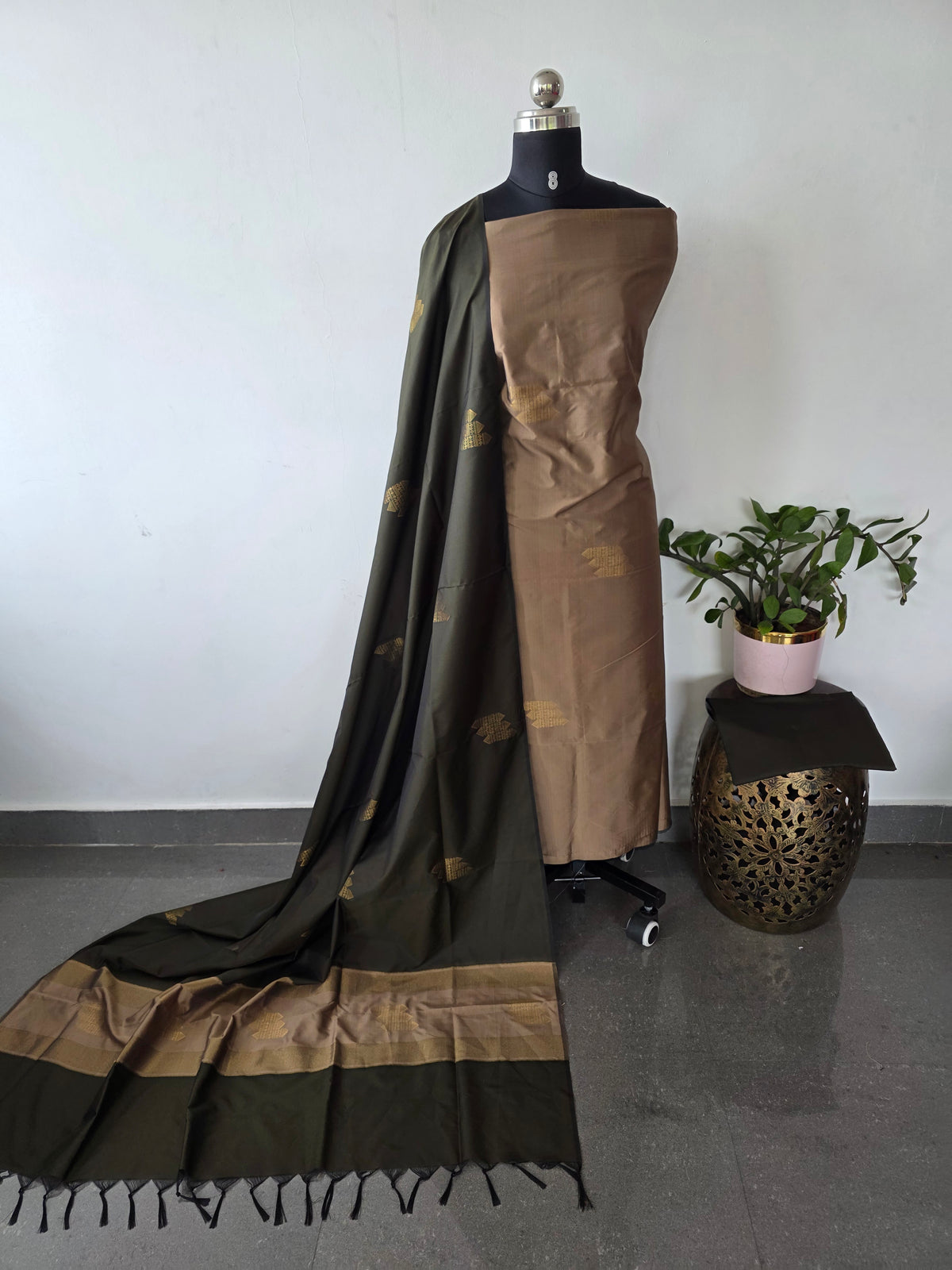 Borderless soft silk salwar set -GS103