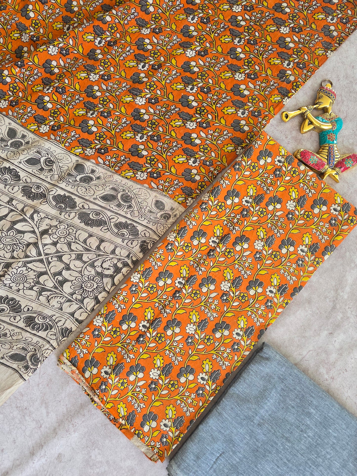 Authentic pure kalamkari cotton set - AK396