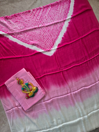 Handcrafted shibori Modal satin silk set - SM7