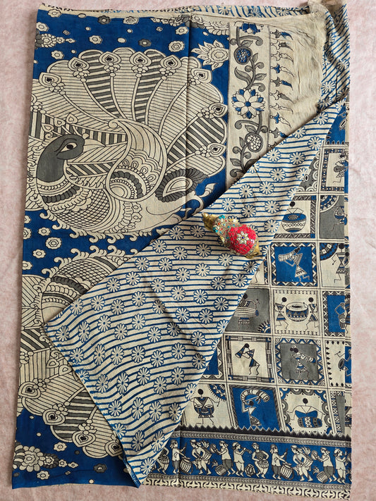 Authentic pure kalamkari cotton saree - HZ25