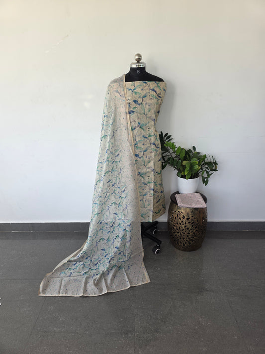 Embroidery Assam silk set - AS11