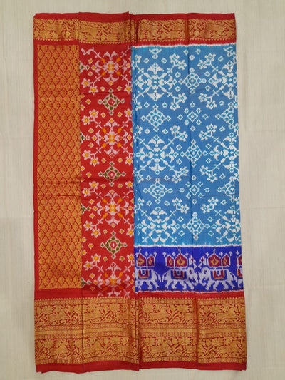 Handloom Mulbery ikkat kanchi border pattu saree-WW876