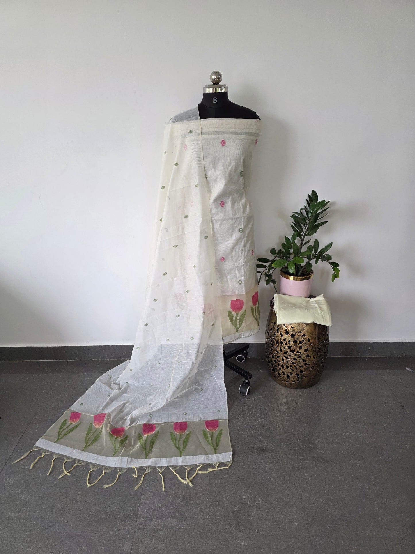 Tulip jamdhani silk set - TJ5