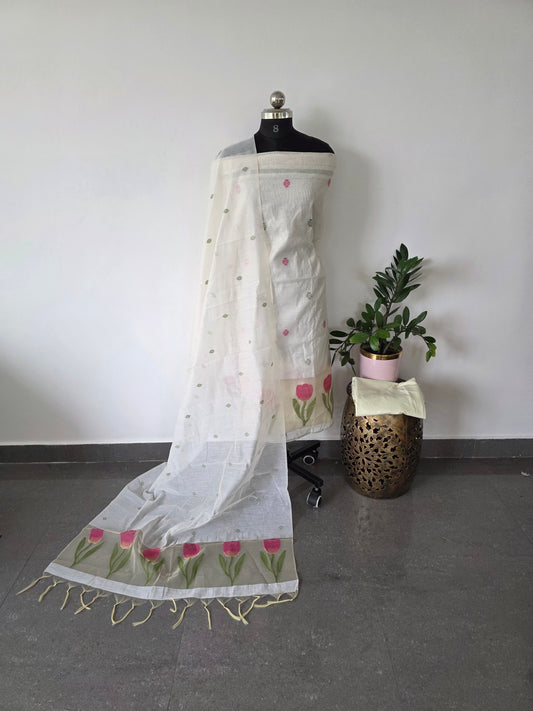 Tulip jamdhani silk set - TJ5