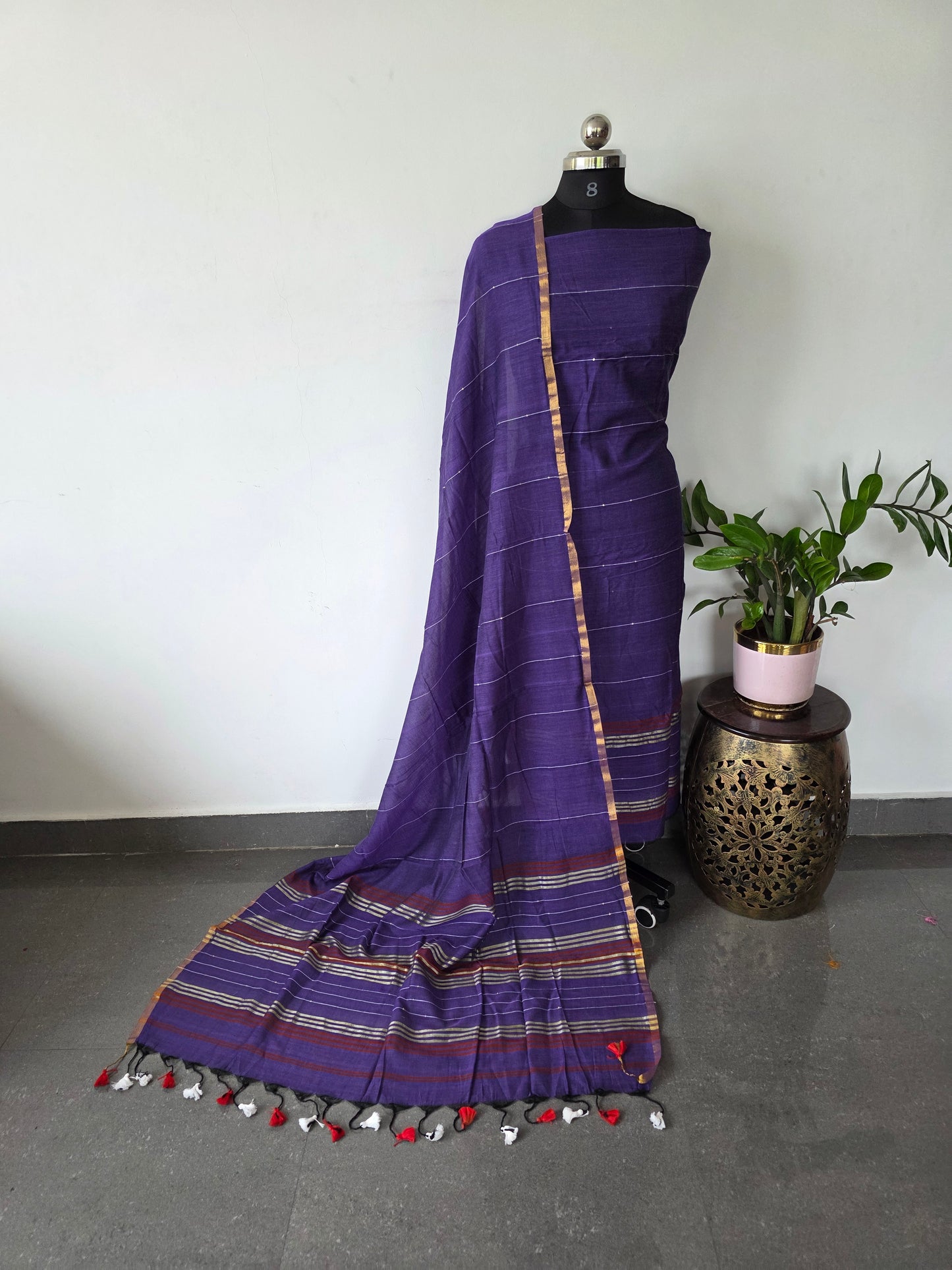 Premium mul khadi sequence work set - MUL267
