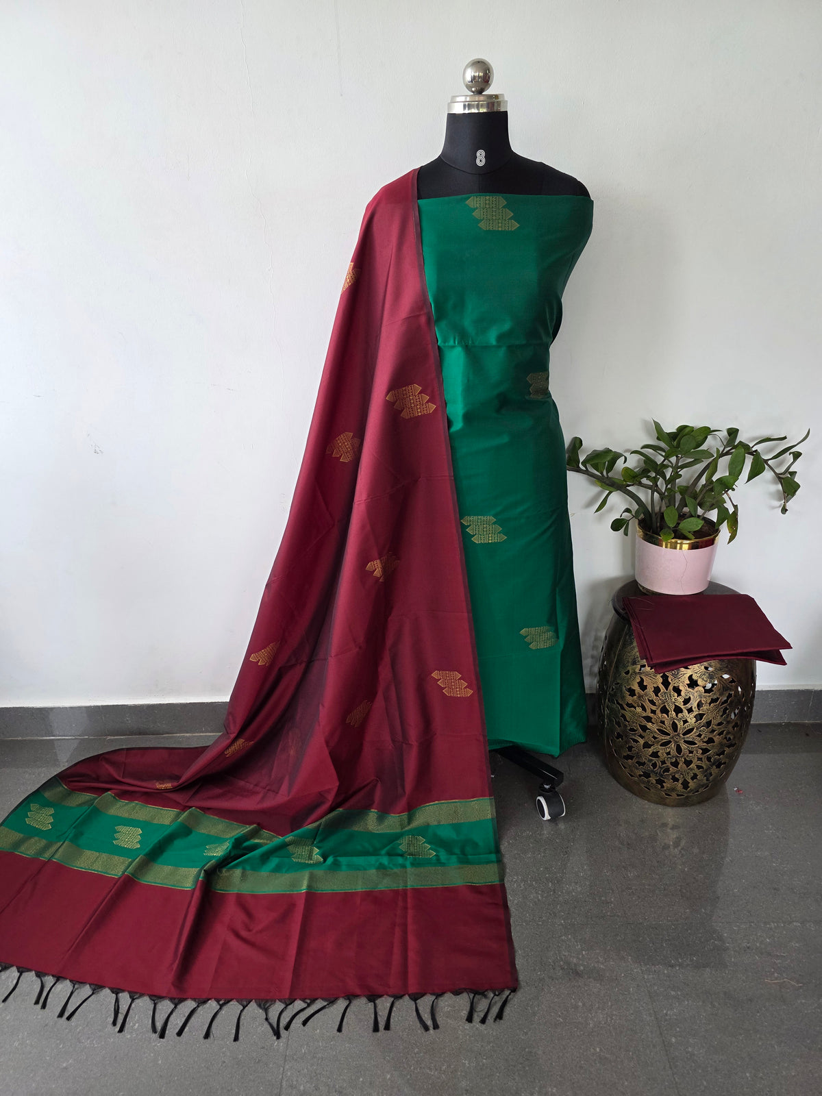 Borderless soft silk salwar set -GS101