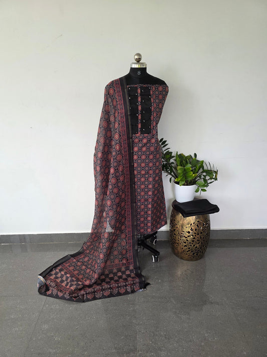 Fancy silk cotton set- 231