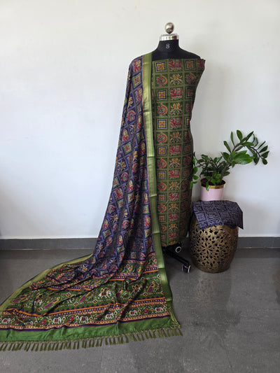Premium semi Patola silk set - PK107