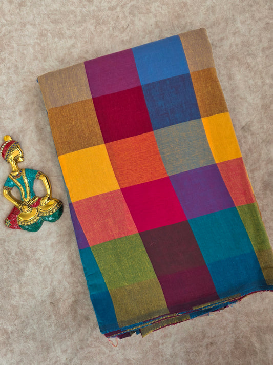 Madras kattam prewashed running material ( 0.5 mtrs ) (4 inches*4 inches) - MD62