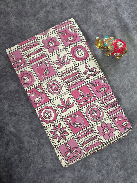 Pure kalamkari cotton running material (0.5mtr)-DK136