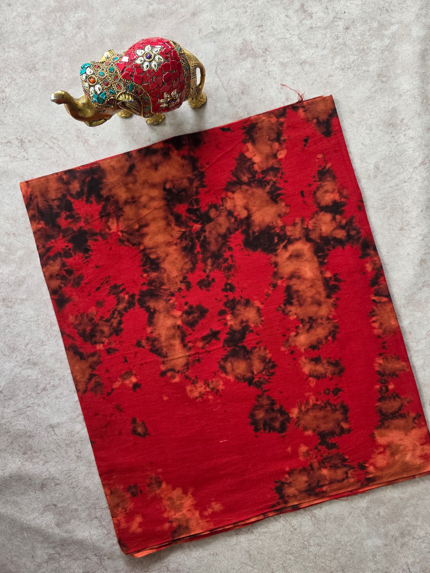 Tie & dye marbele print Batik Nighty fabric ( approxi 3 mtrs ) - NF43