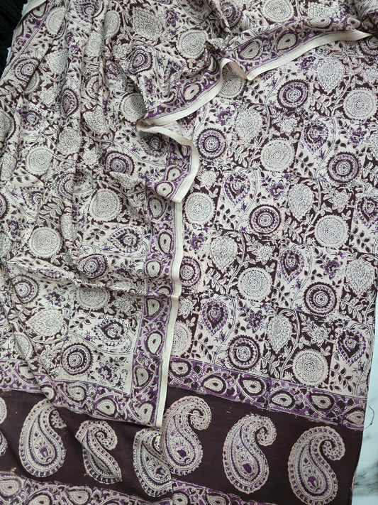 Handblock pure kalamkari cotton set  - RV166