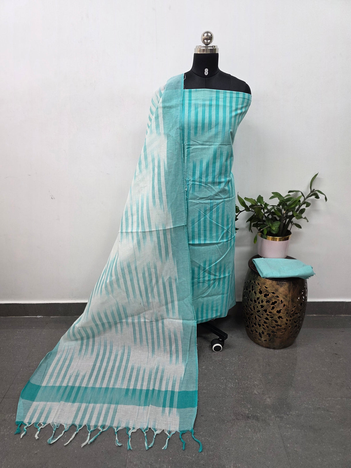 Ikkat south cotton salwar set - HA154