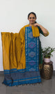 Pochampally sico set with ikkat damn -SD436