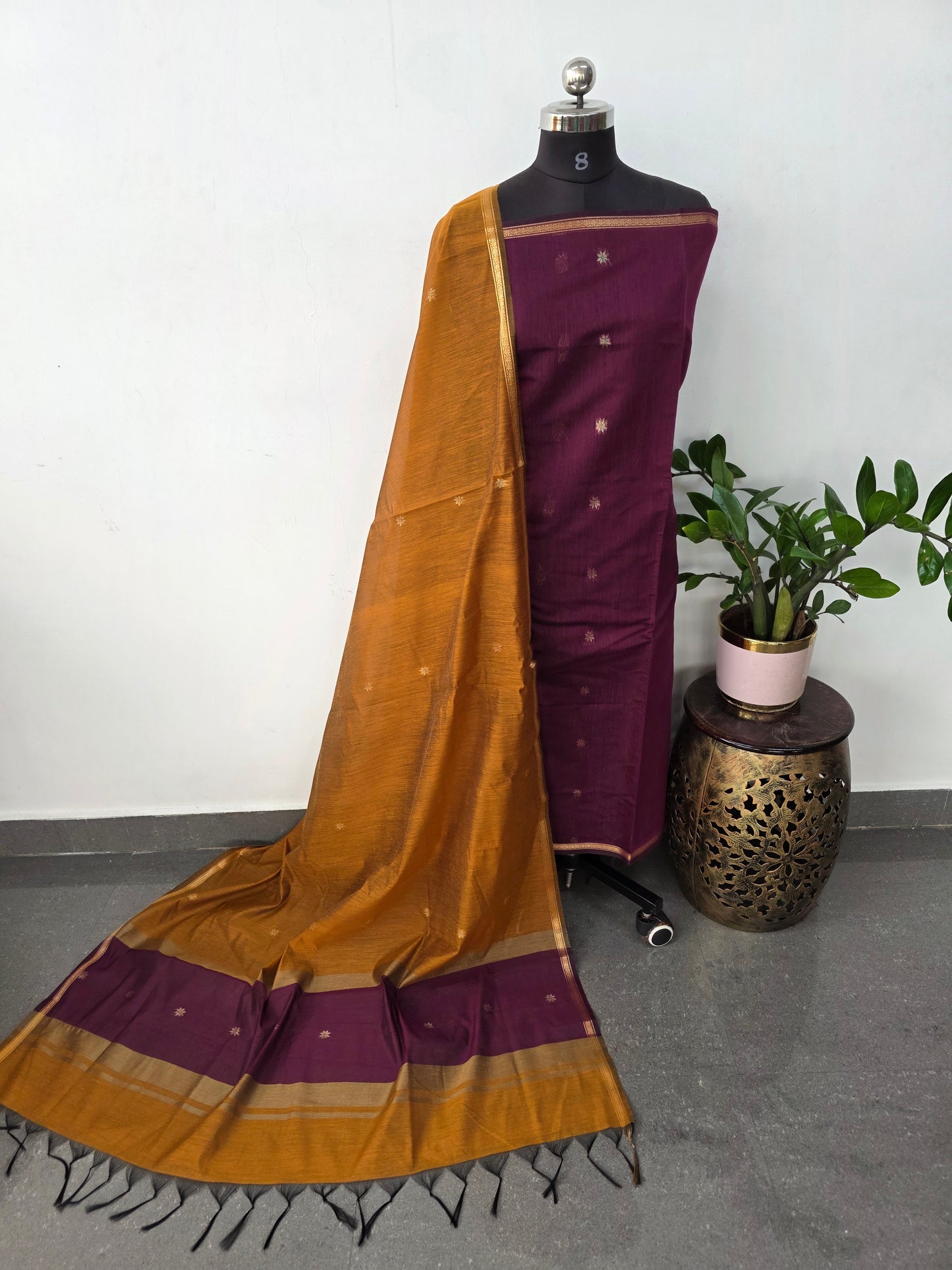 Semi Maheshwari silk salwar set - SM92