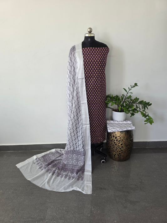 Heavy ajrakh cotton set  - 16