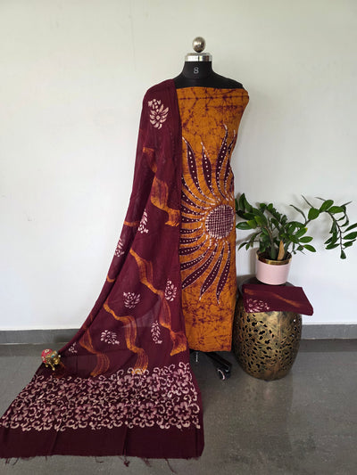 Handcrafted Batik cotton salwar set -BS41