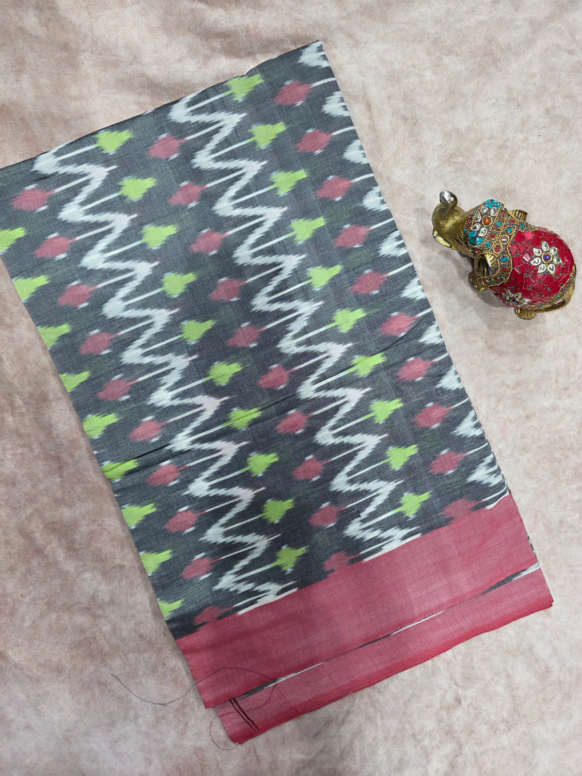 Mercerised warp ikkat saree - WW209