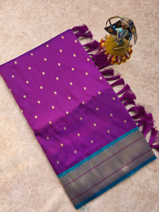 Premium soft silk paithani saree - 7