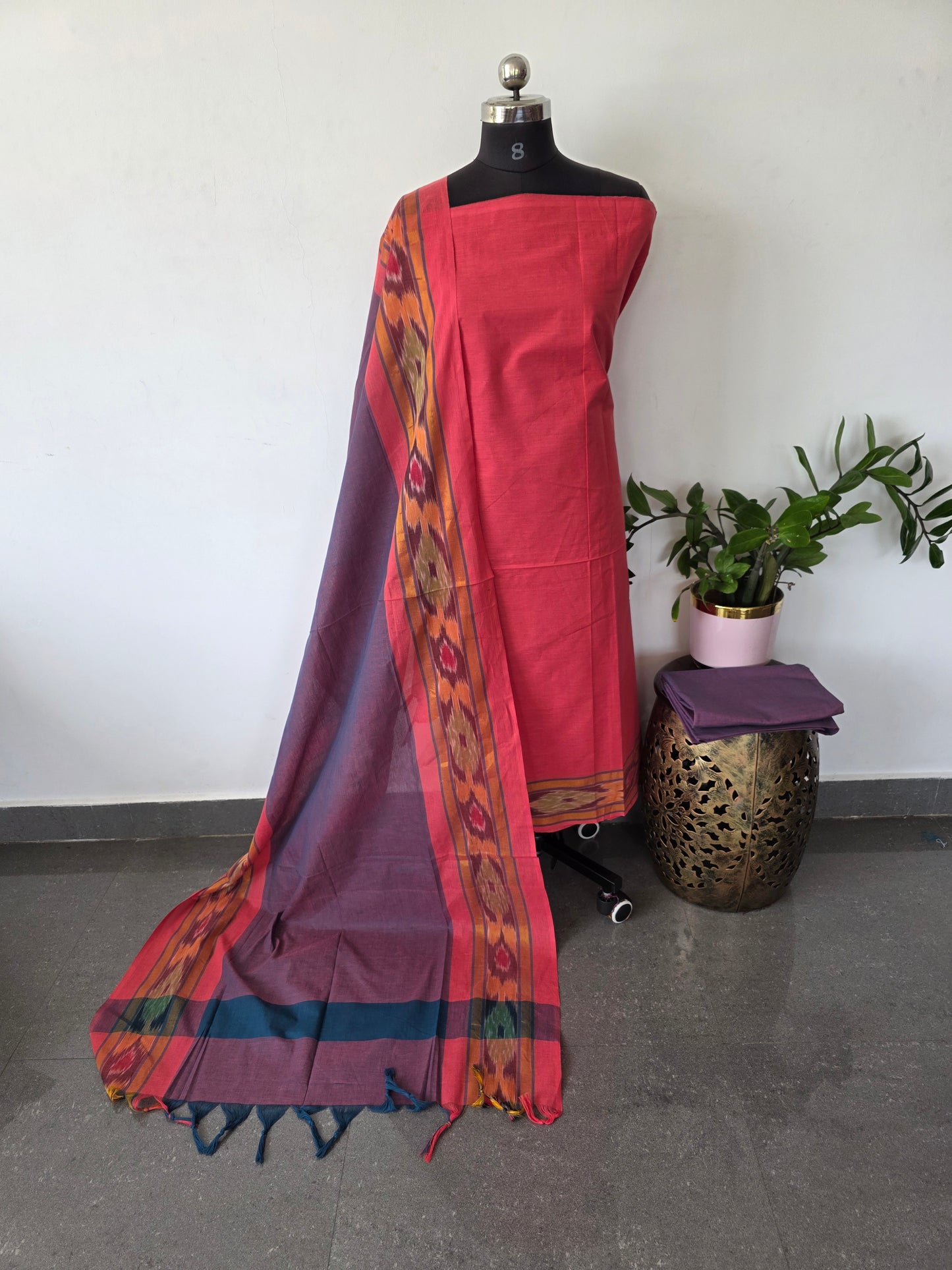 Pochampally border south cotton set- PCS31