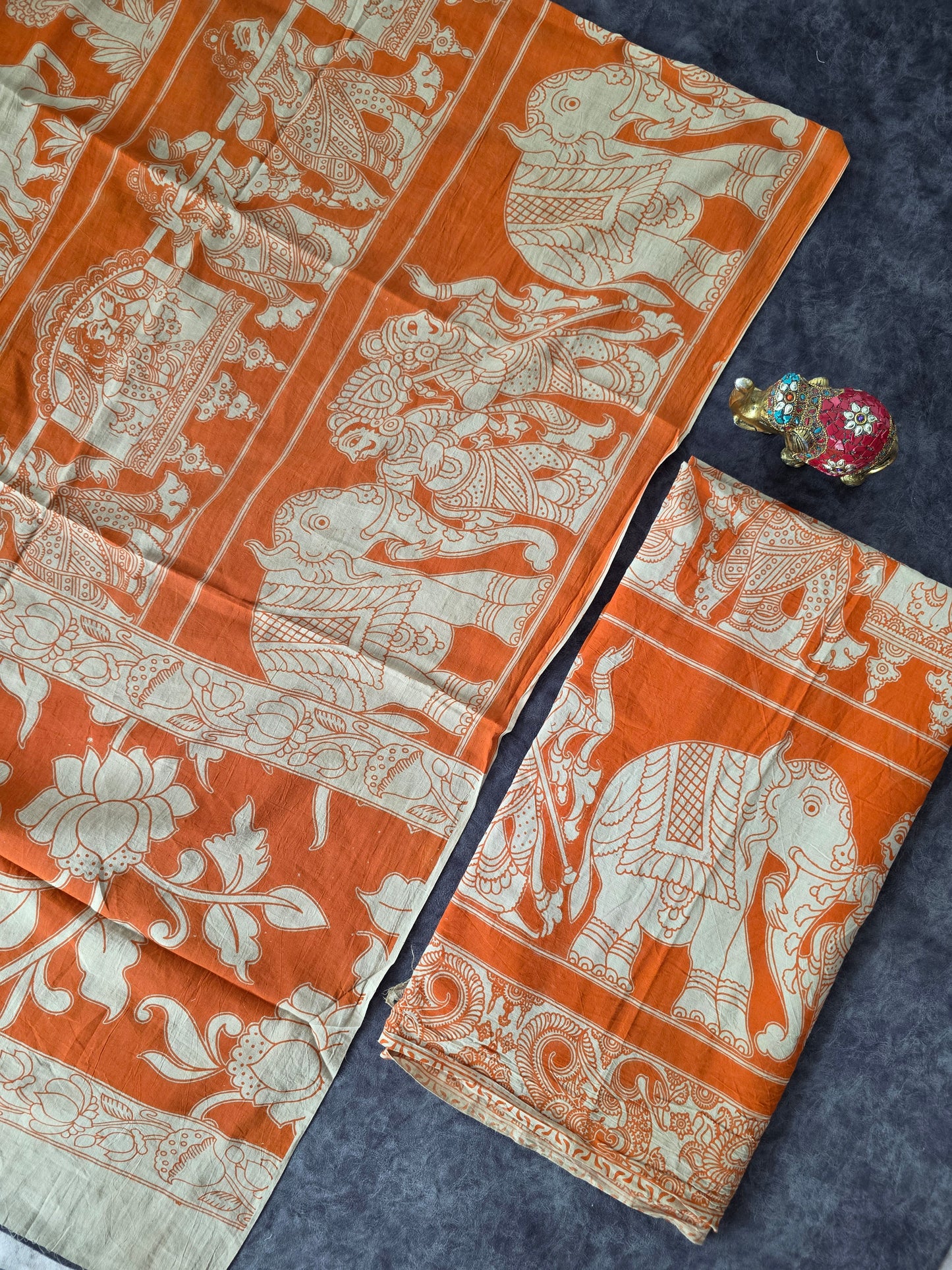 Pure Kalamkari Cotton Salwar Set (2.5 Metres) - Ak368