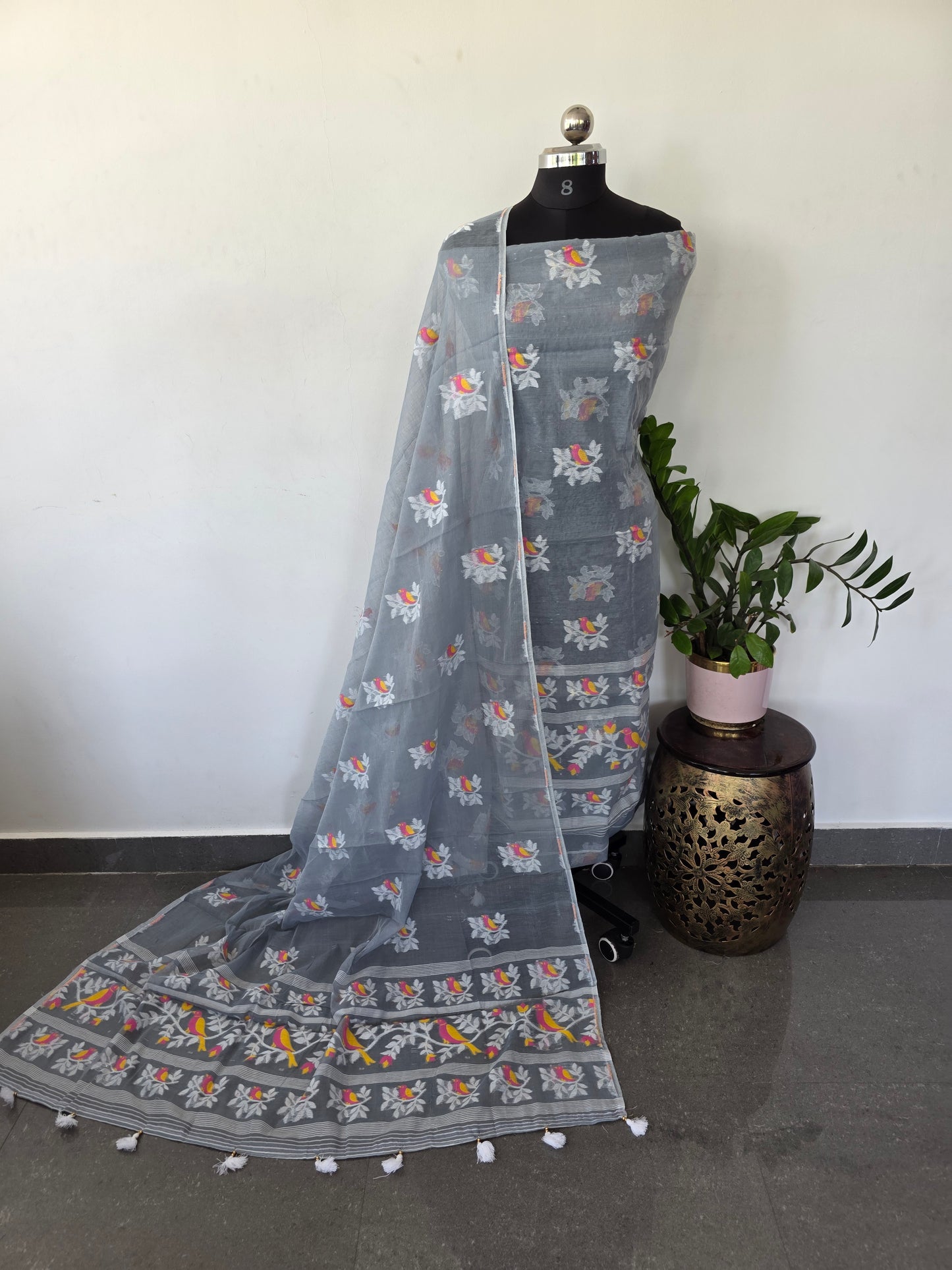 Premium Silk cotton jamdhani set  - CLA140
