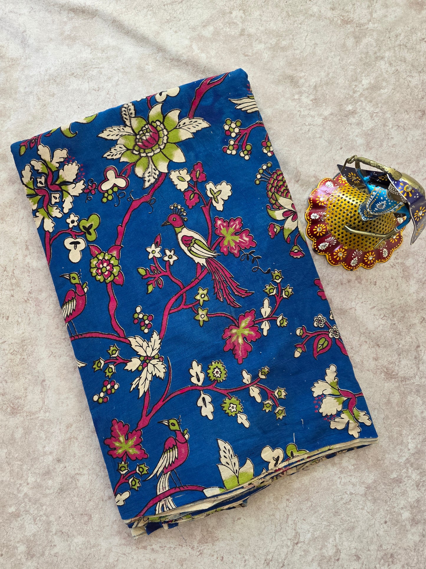 Pure kalamkari cotton running material ( 2. 5 mtrs ) - DK5