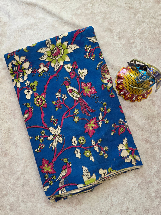 Pure kalamkari cotton running material ( 2. 5 mtrs ) - DK5