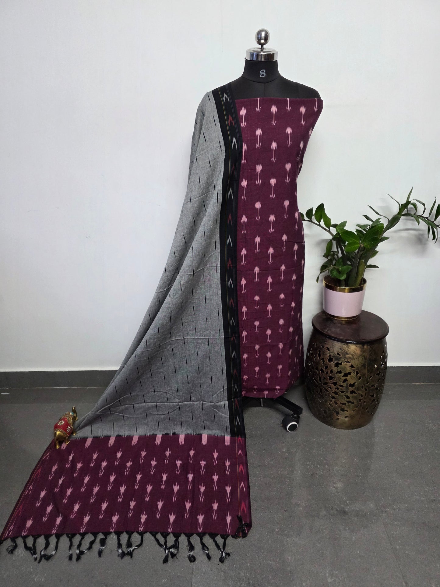 Pochampally ikkat cotton set - KK216