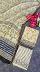 Handblock Jaipuri chanderi silk set - JA297
