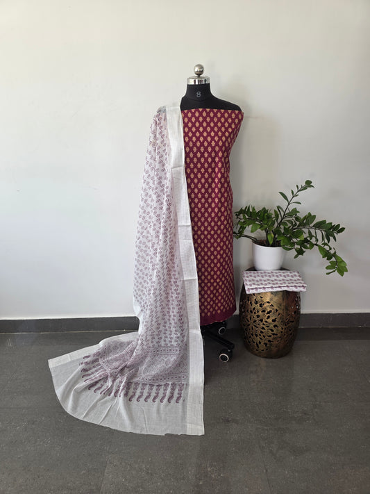 Heavy ajrakh cotton set  - 19