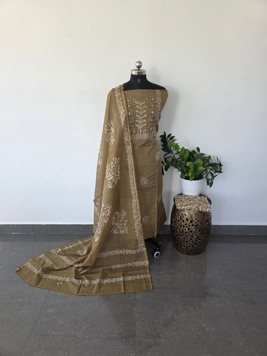 Premium embroidery kota set (2.5 mtrs)- PK3